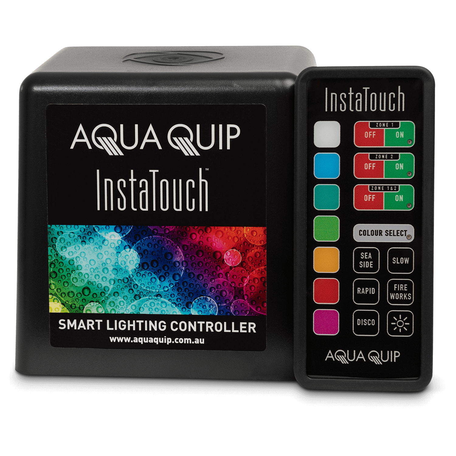 Product photo of AquaQuip Insta Touch Smart LED Pool Lights Controller. Available from Swimart.